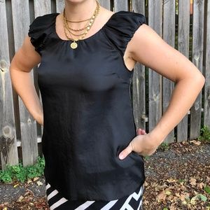 Sleek Black Express Blouse, Small